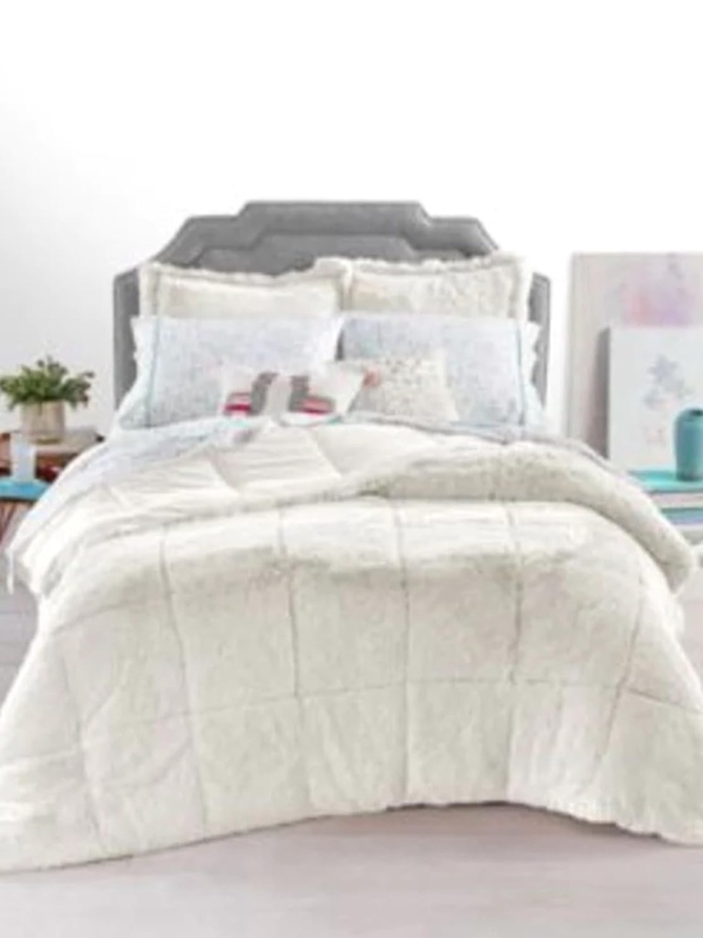 Whim by Martha Stewart Collection Shaggy Faux Fur Set, Full/Queen